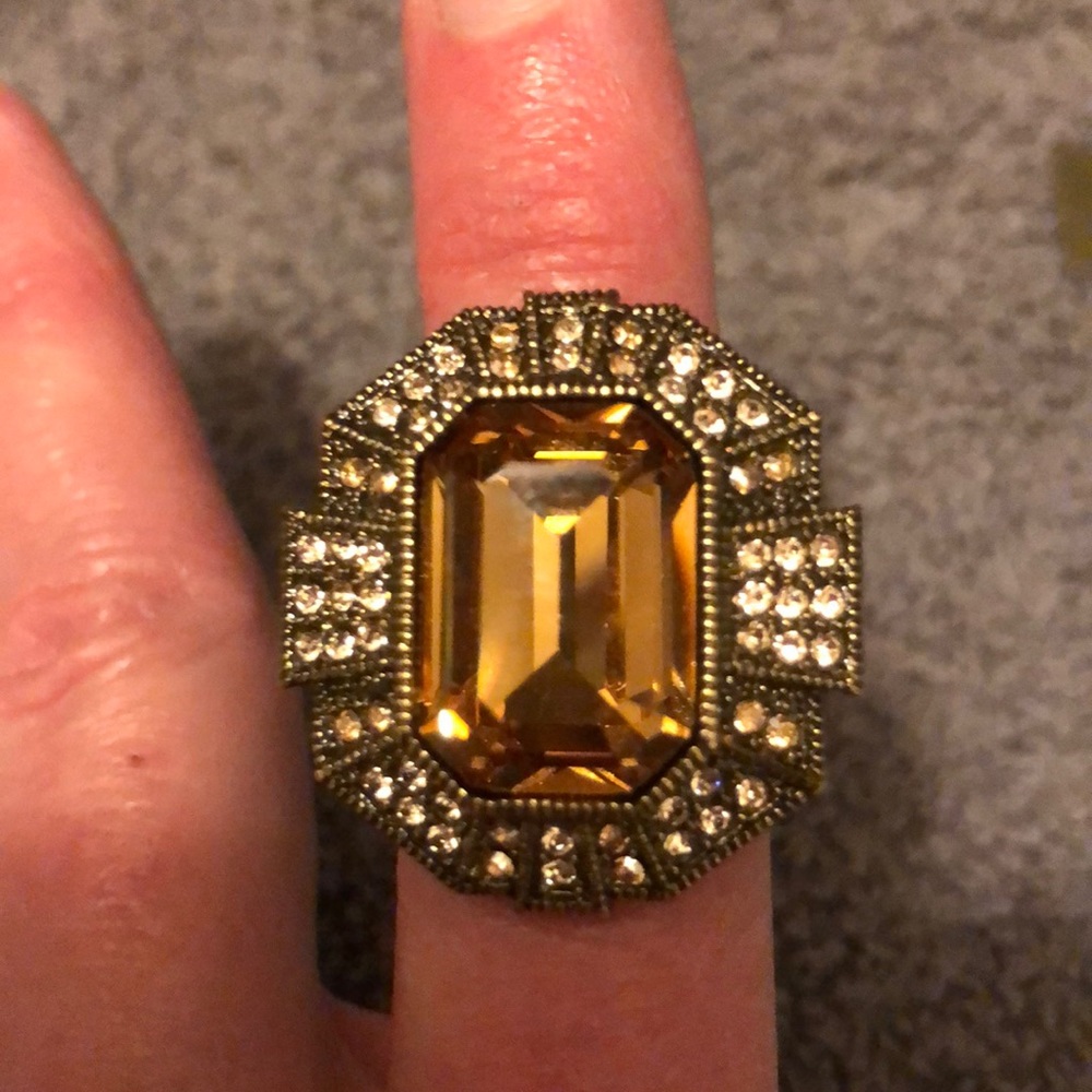 NIB HEIDI DAUS Citrine crystal ring